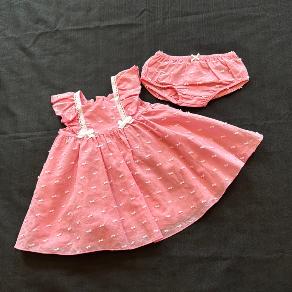 Mayoral Coral‎ Baby dress Outfit size 2 to 4 months new